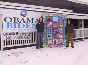 Here we are outside the Obama Anchorage Headquarters.