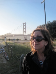 Me, some bicycles,and the Golden Gate Bridge.